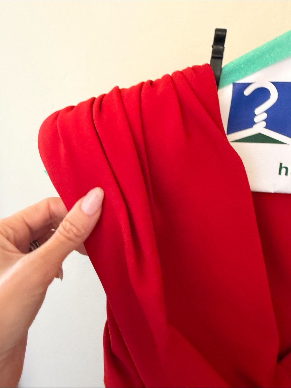 Balmain Red Draped Sleeveless Mini Dress - Picture 3 of 8
